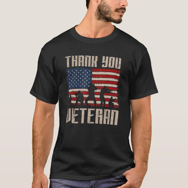 T-shirt Veterans Day   Thank You Veterans  Proud (Devant)