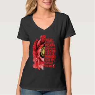 T-shirt Vétérans Jour Rouge Poppy Je porte un pavot