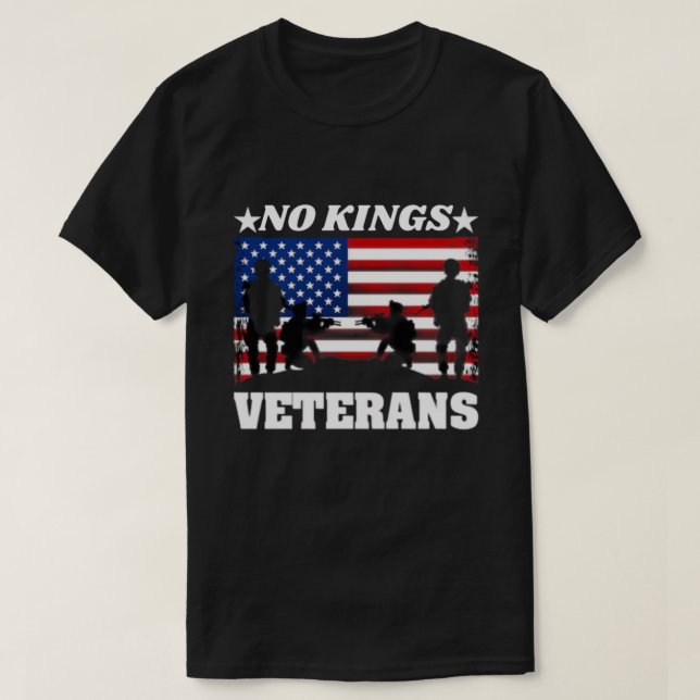 T-shirt Veterans No Kings - Patriotic Veterans Day 2025 (Design devant)