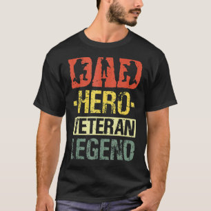 T-shirt Vétérans papa Héros Vetran Légende