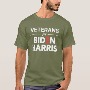 T-shirt Vétérans pour Biden Harris Texte personnalisé vert