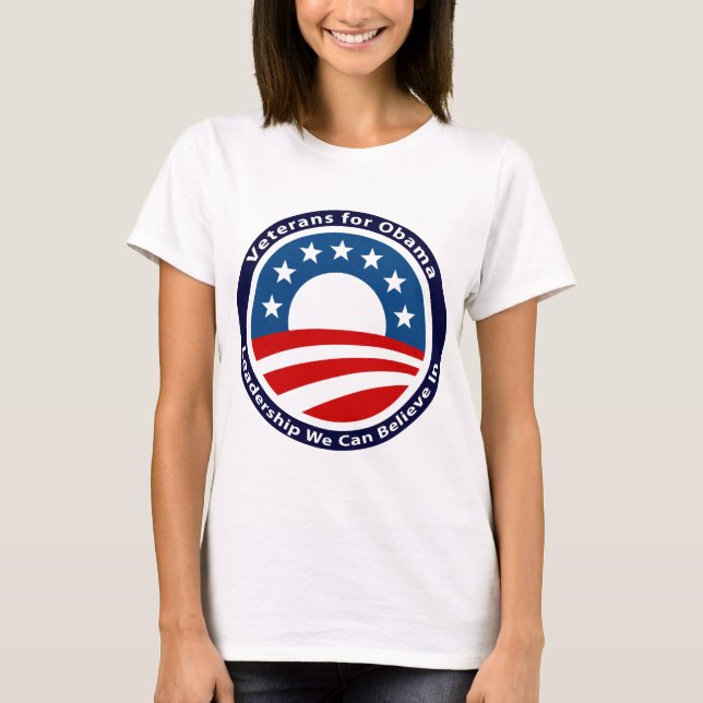 T-shirt vétérans pour obama (Devant)