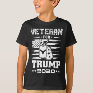 T-shirt Vétérans pour Trump Chemise Militaire Républicain