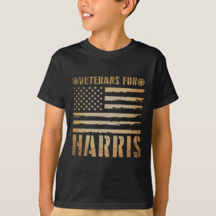 T-shirt Vétérans vintages Pour Harris 2024 Vets Militaires
