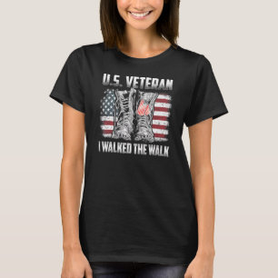T-shirt Vétérinaire Américain J'Ai Marché La Marche Boots 