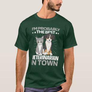 T-shirt Vétérinaire Chat Dog cadeau drôle