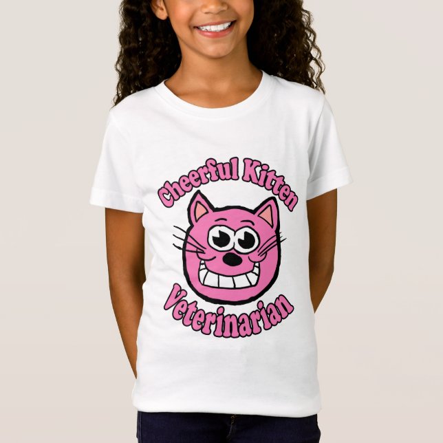 T-Shirt Vétérinaire de chaton joyeux (Devant)