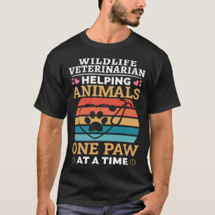 T-shirt Vétérinaire De La Faune Aider Les Animaux Une Paw