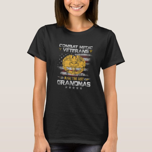 T-shirt Vétérinaire De La Médaille De Combat Fabriquer La  (Devant)