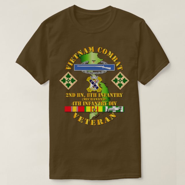 T-shirt Vétérinaire de l'infanterie de combat du Vietnam a (Design devant)