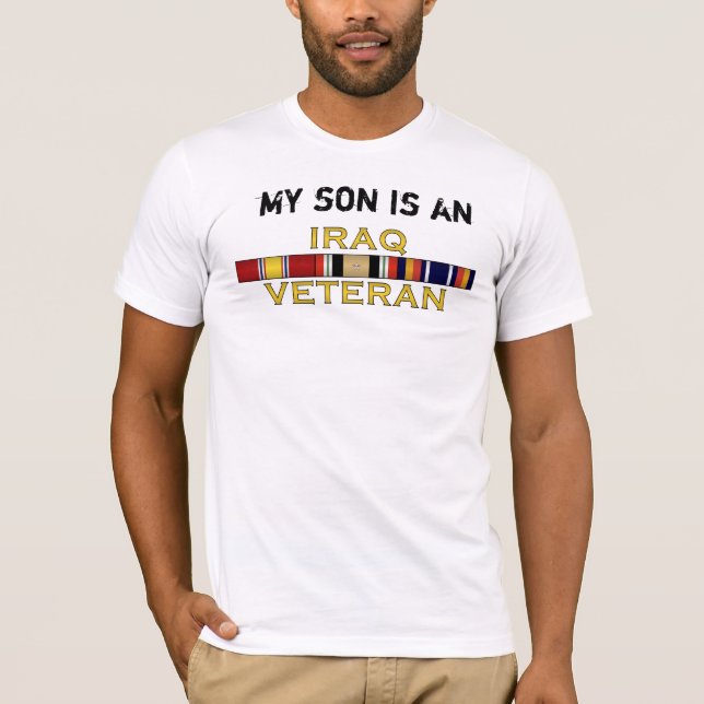 T-shirt Vétérinaire de l'Irak, mon fils (Devant)