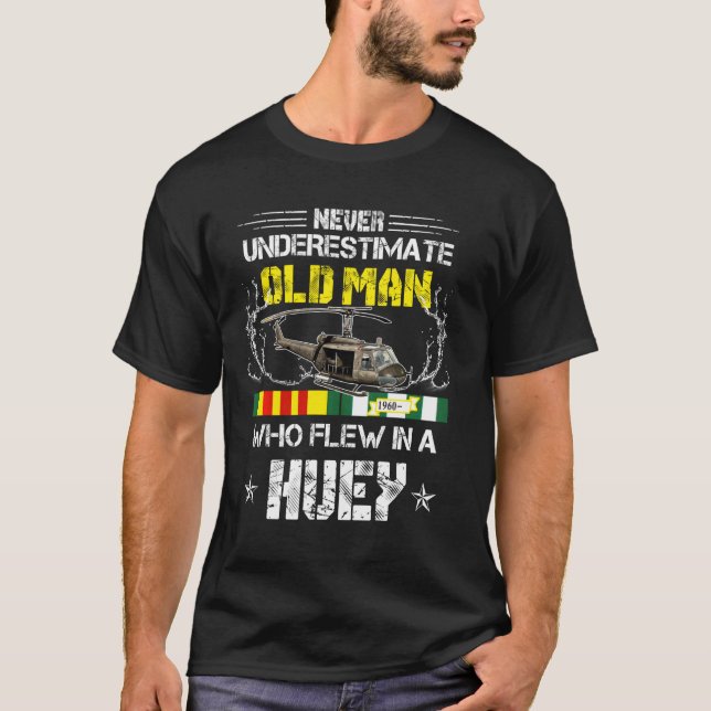 T-shirt Vétérinaire du Vietnam Euh 1 Hélicoptère Huey (Devant)