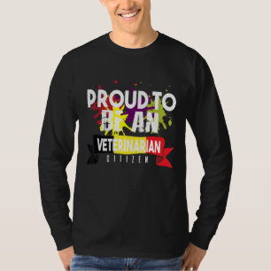 T-shirt Vétérinaire fier citoyen Profession carrière trava