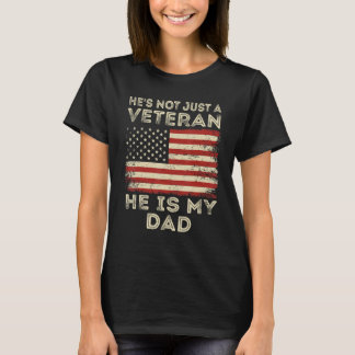 T-shirt Vétérinaire Il est mon PÈRE drapeau américain Jour