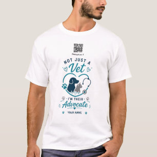 T-shirt Vétérinaire Nom personnalisé & Code QR