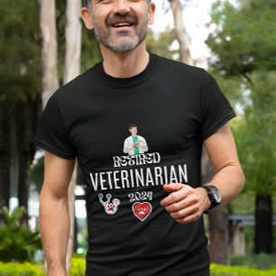 T-shirt Vétérinaire retraité 2024 Animal Doctor Vet Funny
