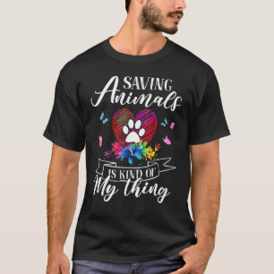 T-shirt Vétérinaire Sauver Des Animaux Est Un Peu Mon Ve