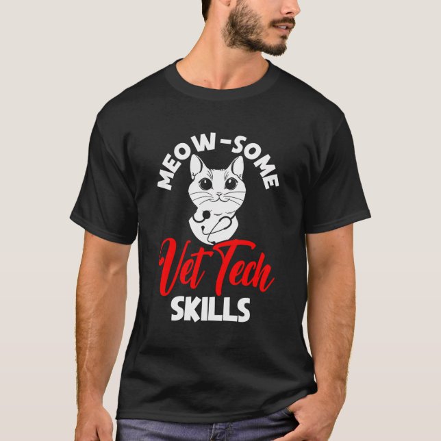 T-shirt Vétérinaire Technicien Vétérinaire Tech Chat Propr (Devant)