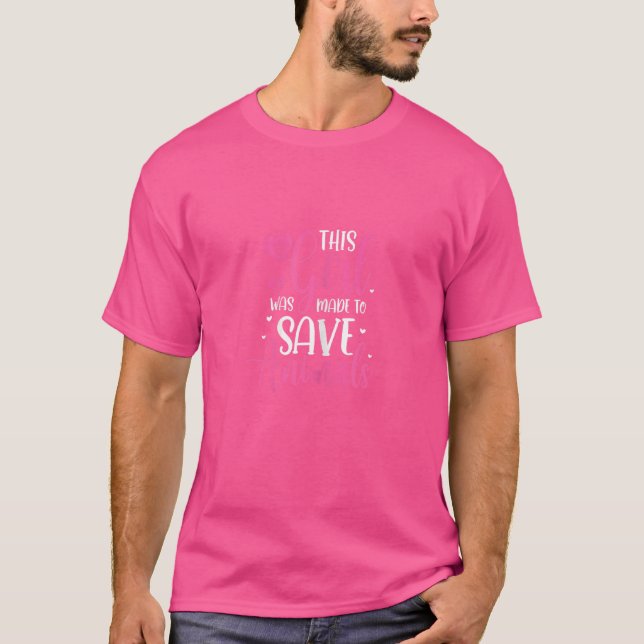 T-shirt Vétérinaire Vet Tech Cette fille a été faite Save  (Devant)