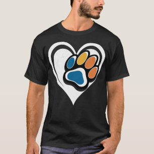 T-shirt Vétérinaire Vet Tech Retro Sunset Empreinte de pat