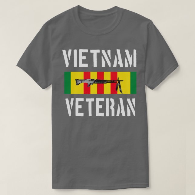 T-shirt Vétérinaire Vietnam Vétérinaire M60 GPMG par Dirty (Design devant)