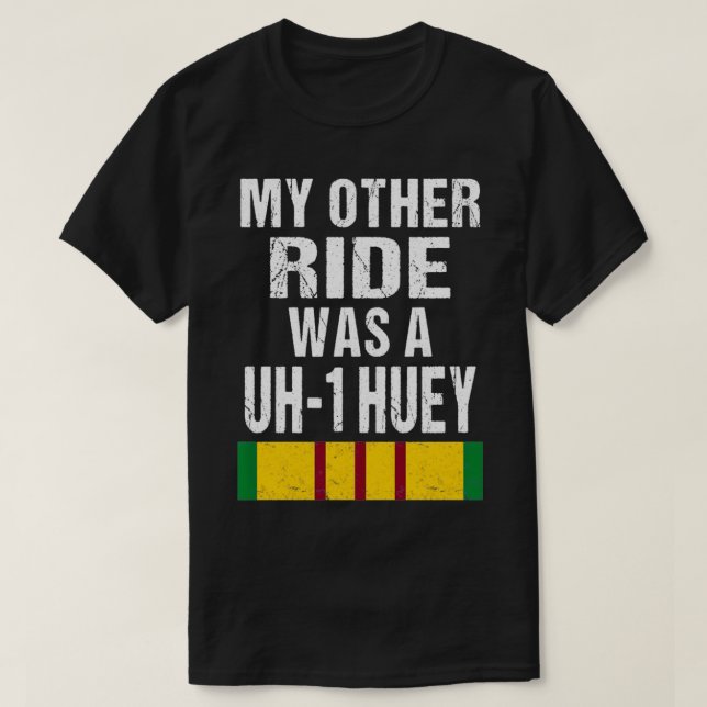 T-shirt Vétérinaire Vietnam Vétérinaire Vélo UH1 Huey Héli (Design devant)