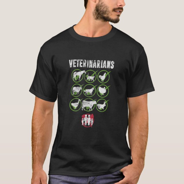 T-shirt Vétérinaires Vet Assistant Technicien Animaux Dis (Devant)