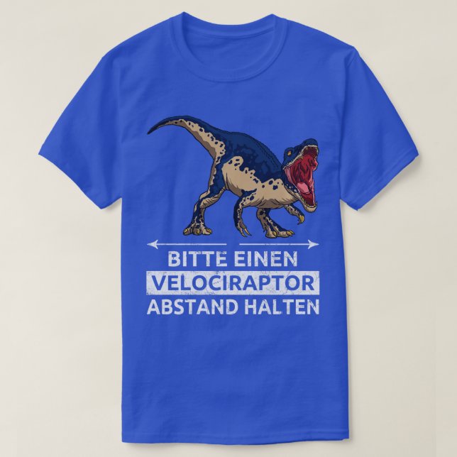 T-shirt Veuillez garder la distance Velociraptor de Veloci (Design devant)