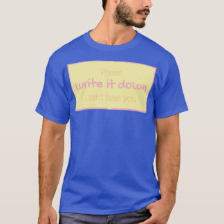 T-shirt Veuillez l'écrire en jaune