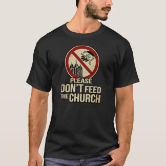 T-shirt Veuillez ne pas alimenter l'église - mormon, noir