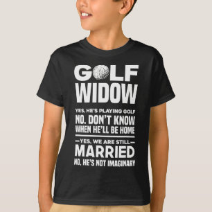 T-shirt Veuve de golf Femme de golfeur drôle de golf