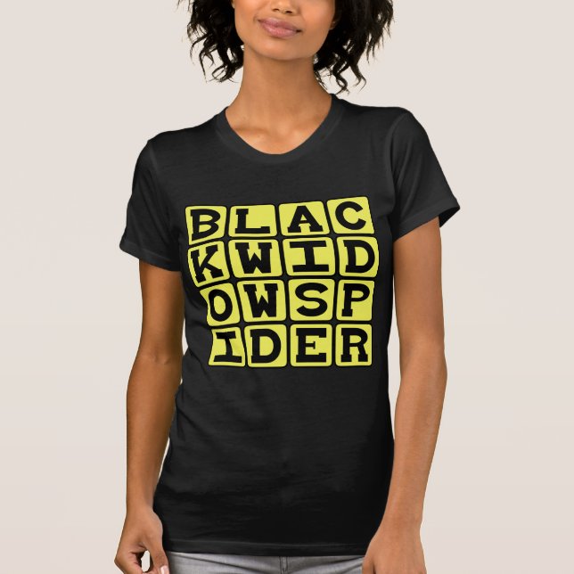 T-shirt Veuve noire araignée, arachnide mortelle (Devant)