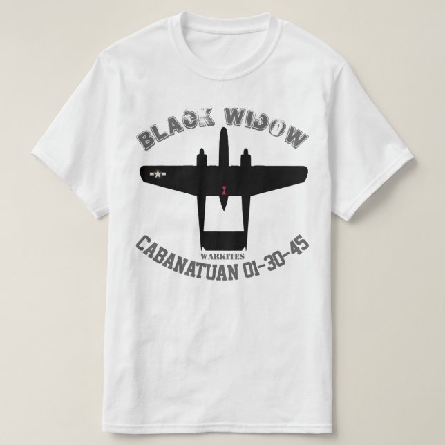 T-shirt Veuve noire de Warkites P-61 (Design devant)