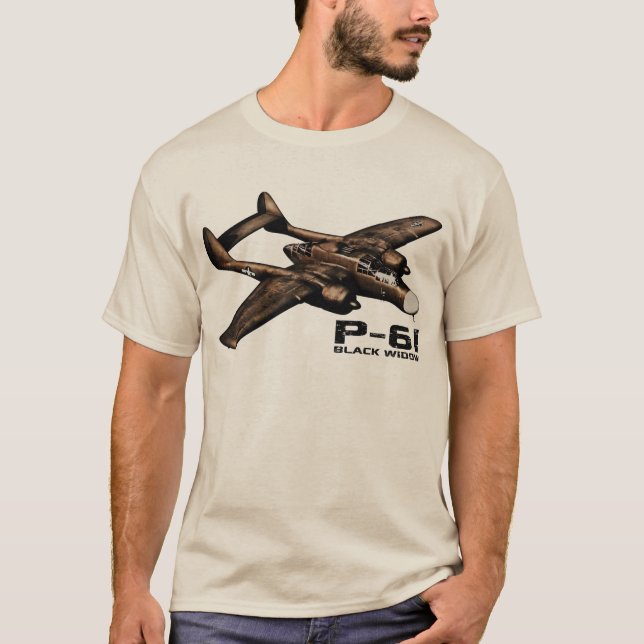 T-shirt Veuve P-61 noire (Devant)