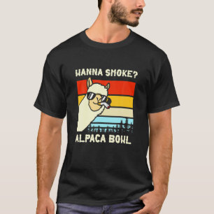 T-shirt Veux fumer ? Design bol d'alpaca