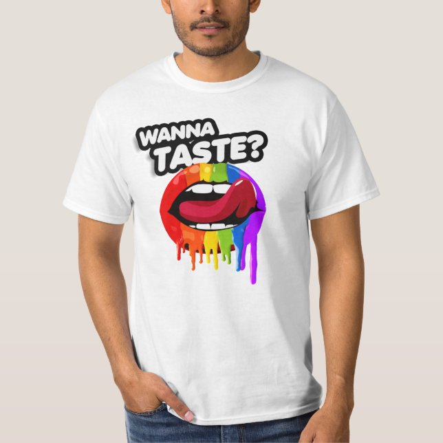 T-SHIRT VEUX GOÛTER L'ARC-EN-CIEL (Devant)