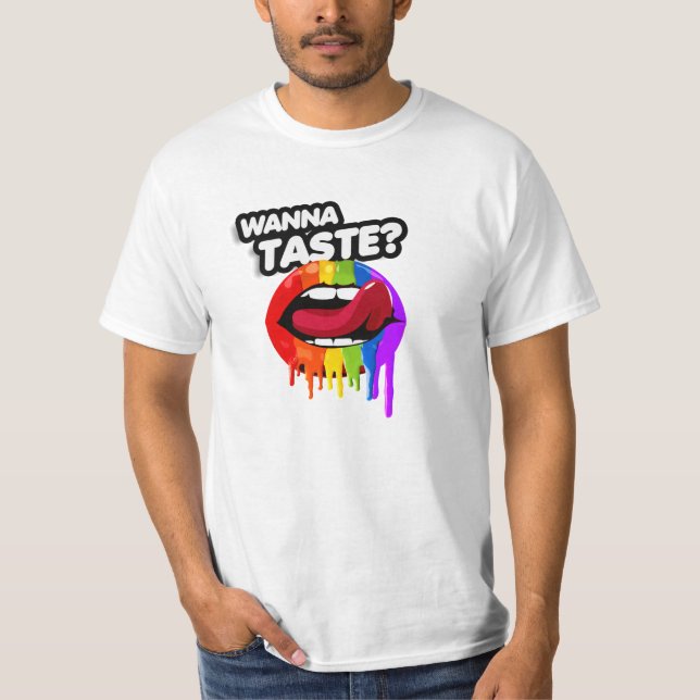 T-SHIRT VEUX GOÛTER L'ARC-EN-CIEL (Devant)