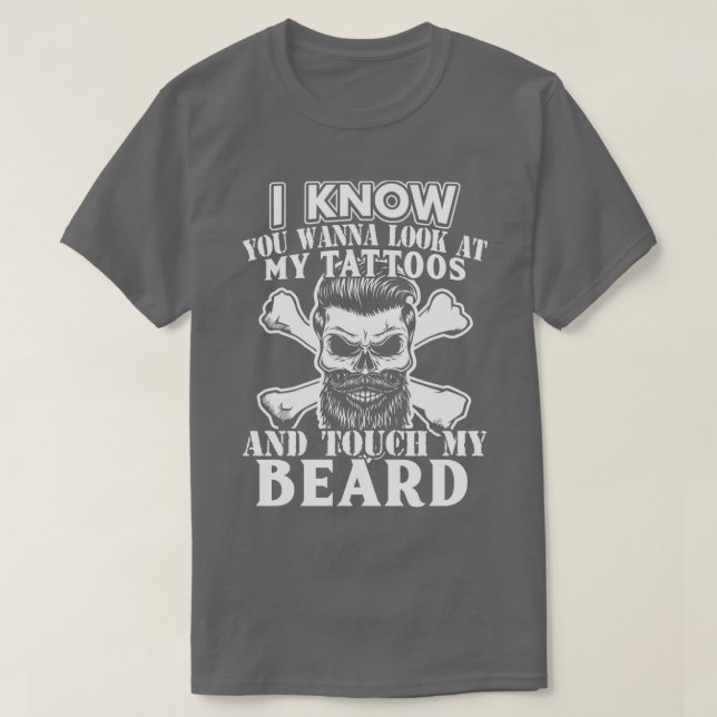 T-shirt Veux Toucher ma barbe 1 (Design devant)