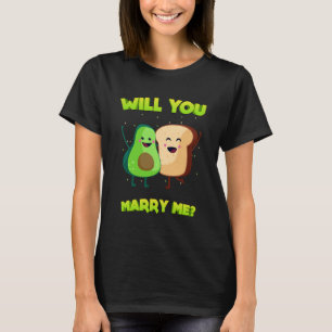 T-shirt Veux-Tu M'Épouser D'Avocado Sur Le Toast ?