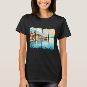 T-shirt Vevey Suisse Voyage Coup de pinceau Voyage Rencont