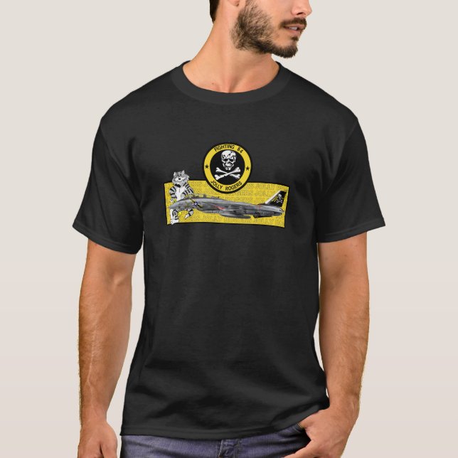 T-SHIRT VF-84 JOLLYS ROGERS F-14 TOMCAT (Devant)