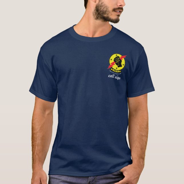T-shirt VFA-25 chemise foncée w/Tomcat (Devant)