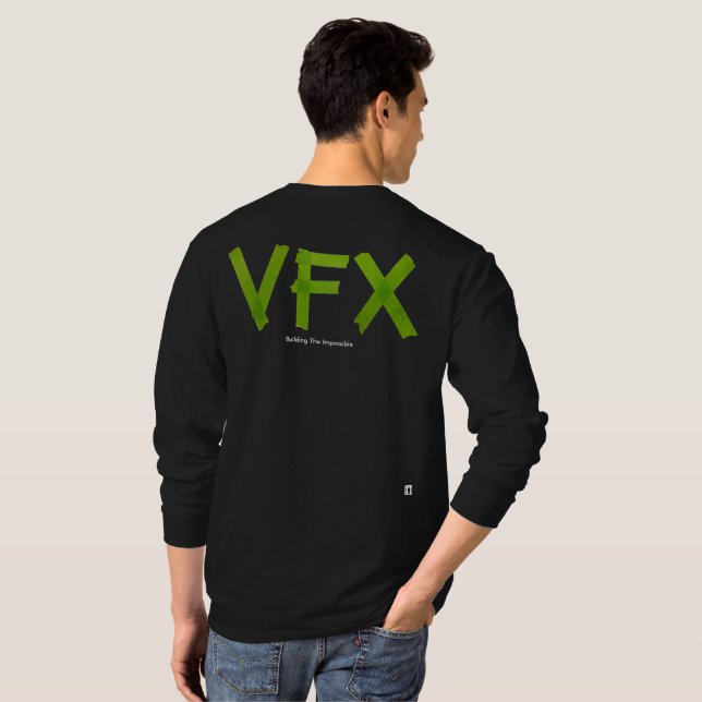 T-shirt VFX Crew Shirt Long Sleeve - Vert/Sombre (Dos entier)