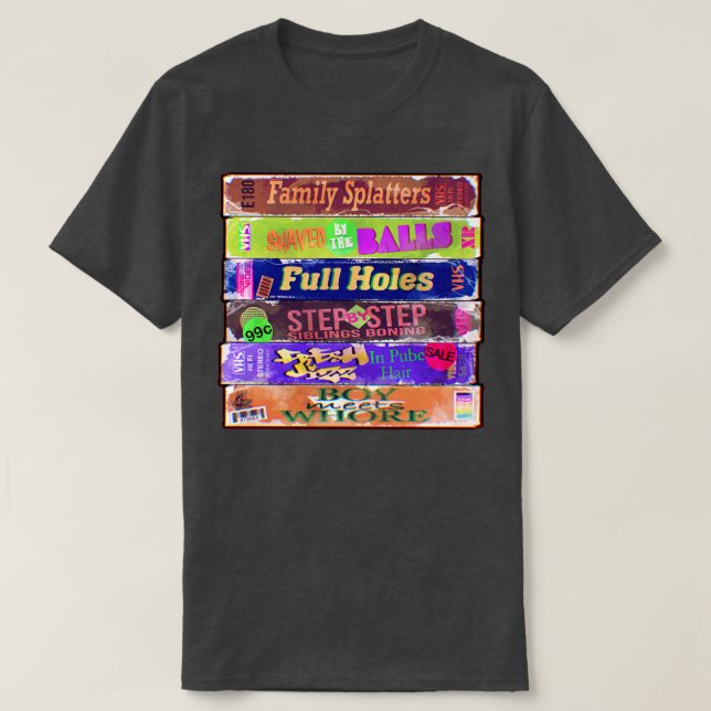 T-shirt VHS adultes des années 90 (Design devant)