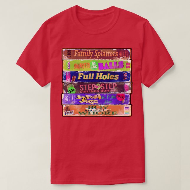 T-shirt VHS adultes des années 90 (Design devant)