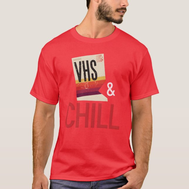 T-shirt VHS and Chill Old School (Devant)