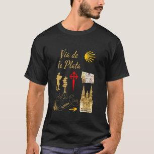 T-shirt Via de la Plata Santiago de Compostela Symboles Cr