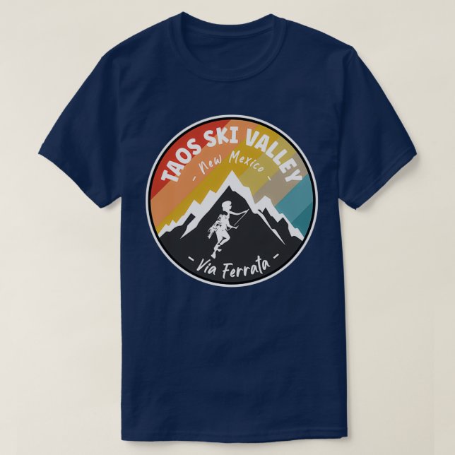 T-shirt Via Ferrata Taos Ski Valley Nouveau-Mexique (Design devant)
