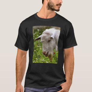 T-shirt Viande de chèvre blanche pâturage Artistique Portr