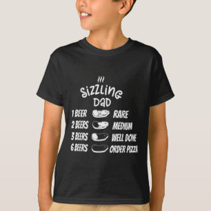 T-shirt Viande de papa grillée bière pizza drôle Bbq